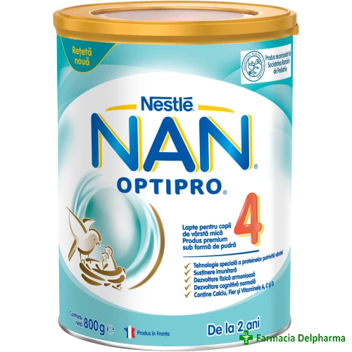 Lapte NAN 4 Optipro x 800 g, Nestle