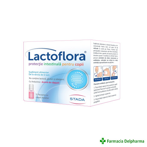 Lactoflora copii protectie intestinala 7 ml x 5 flacoane, Stada