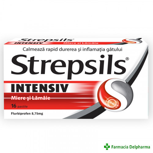 Strepsils Intensiv Miere si Lamaie 8,75 mg x 16 pastile, Reckitt