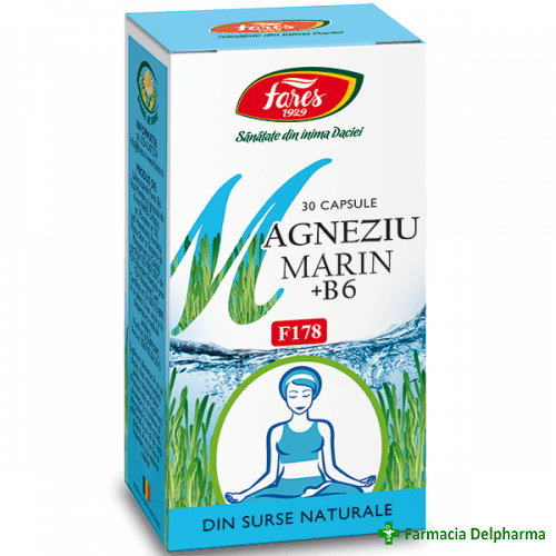 Magneziu Marin + Vitamina B6 F178 x 30 caps., Fares
