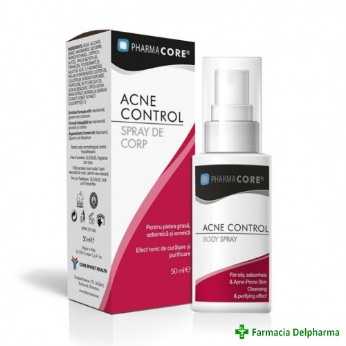 Spray de corp Acne Control x 50 ml, Pharmacore