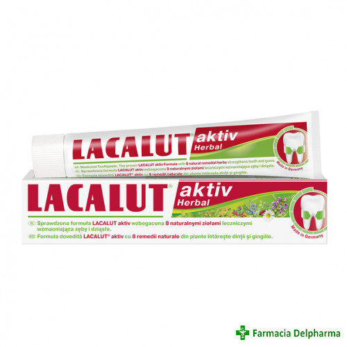 Pasta de dinti Lacalut Aktiv Herbal x 75 ml, Zdrovit
