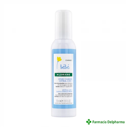 Spray 3-in-1 pentru schimbarea scutecului Erytheal Klorane Bebe x 75 ml, Pierre Fabre