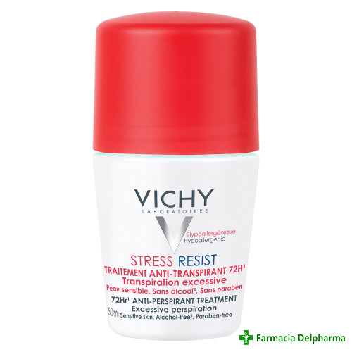 Deodorant roll-on Stress Resist tratament intensiv anti-transpirant 72 h x 50 ml, Vichy