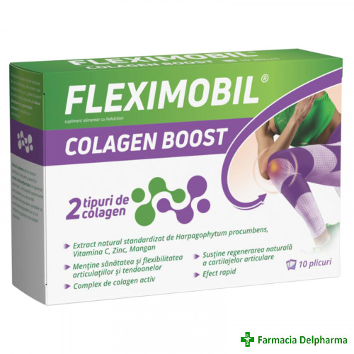 Fleximobil Colagen Boost x 10 plicuri, Fiterman