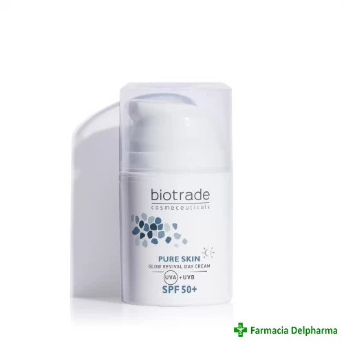 Crema de zi cu efect iluminator SPF 50+ Pure Skin x 50 ml, Biotrade