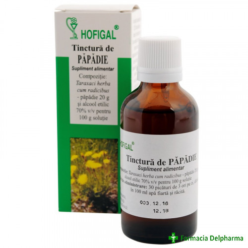 Tinctura de Papadie x 50 ml, Hofigal