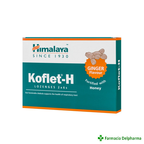 Koflet-H aroma ghimbir x 12 compr. supt, Himalaya