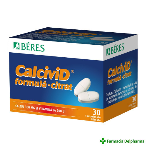 Calcivid Citrat x 30 compr. film., Beres Pharmaceuticals