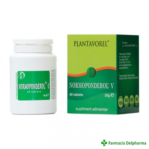 Normoponderol V x 40 compr., Plantavorel