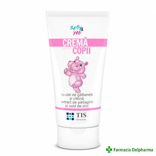 Crema pentru copii cu ulei de catina Baby 4 You x 50 ml, Tis Farmaceutic