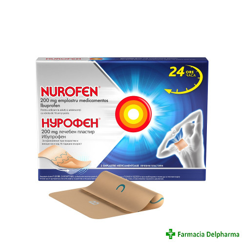 Nurofen emplastru medicamentos 200 mg x 2 buc., Reckitt