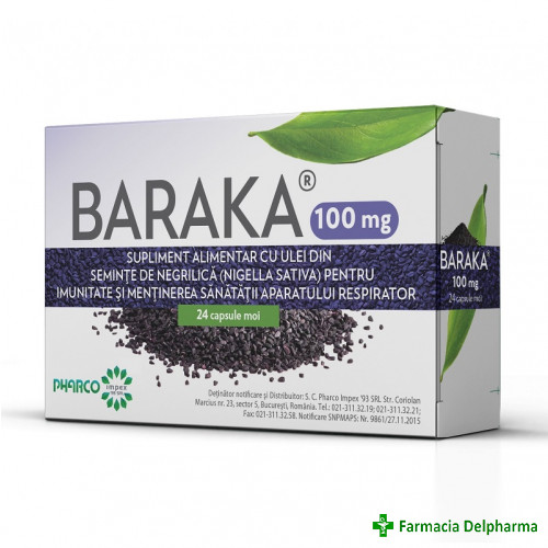 Baraka 100 mg x 24 caps., Pharco