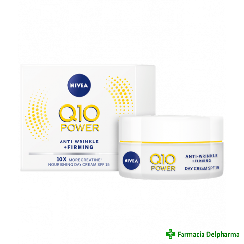 Crema antirid de zi Q10 SPF 15 x 50 ml 81287, Nivea