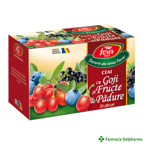 Ceai cu Goji si Fructe de Padure x 20 plicuri, Fares