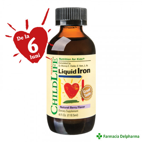 Liquid Iron 10 mg ChildLife Essentials x 118.5 ml, Secom