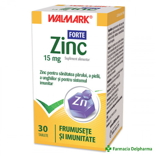 Zinc Forte 15 mg x 30 compr., Walmark