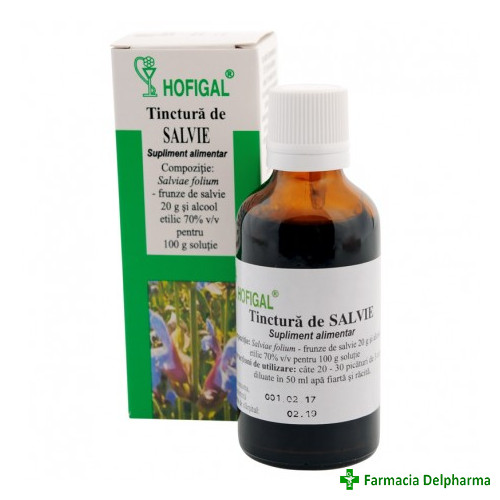 Tinctura de Salvie x 50 ml, Hofigal