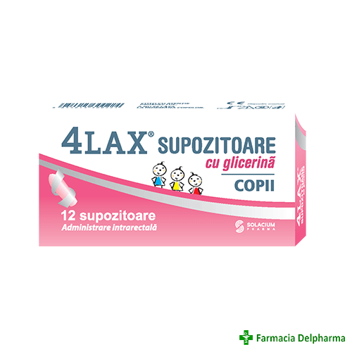 Supozitoare cu glicerina copii 4Lax x 12 supoz., Solacium