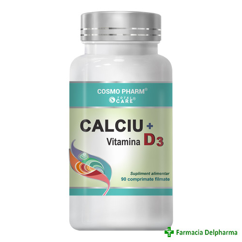 Calciu + Vitamina D3 Total Care x 30 compr., Cosmopharm