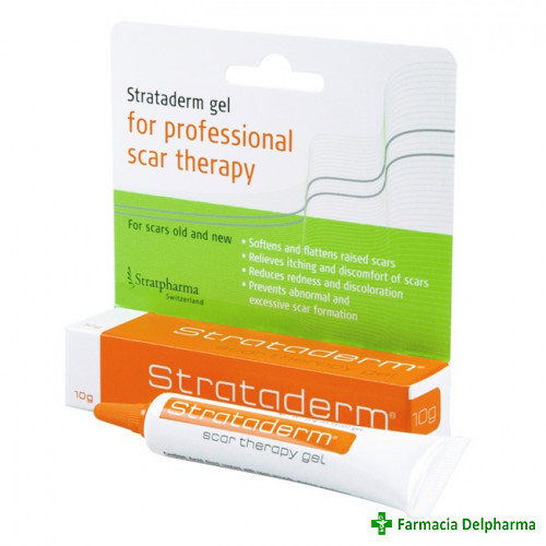 Strataderm gel pentru tratamentul cicatricilor anormale x 10 g, Stratpharma