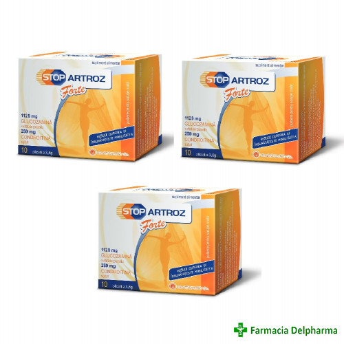 Stop Artroz Forte x 10 plicuri 2+1 gratis, Rompharm