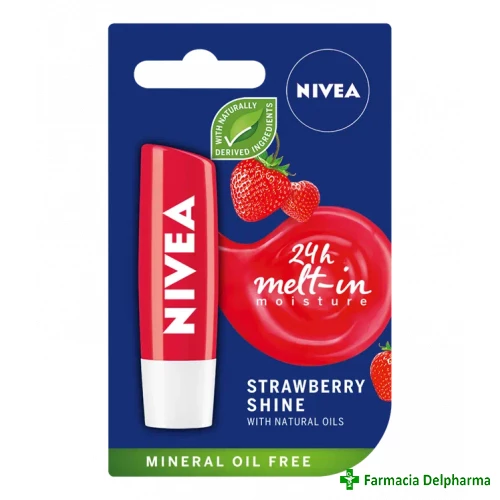 Balsam de buze Strawberry Shine x 4.8 g 85083, Nivea