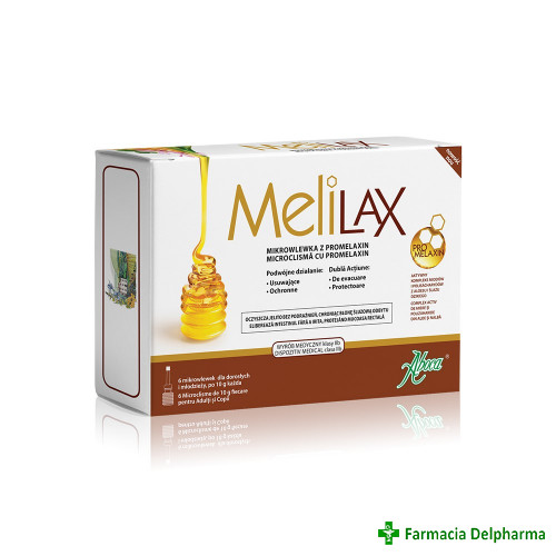 MeliLax Adulti microclisma cu propolis x 6 buc., Aboca