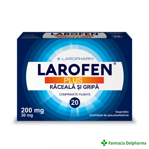 Larofen Plus raceala si gripa 200 mg/30 mg x 20 compr., Laropharm