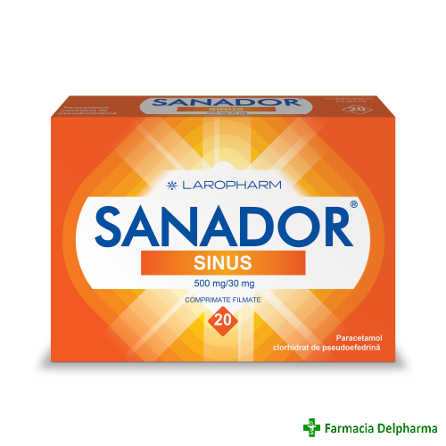 Sanador Sinus 500 mg/30 mg x 20 compr., Laropharm