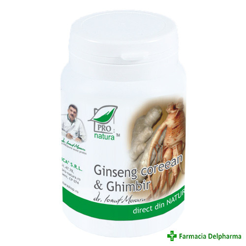 Ginseng Corean si Ghimbir x 60 caps., Pro Natura