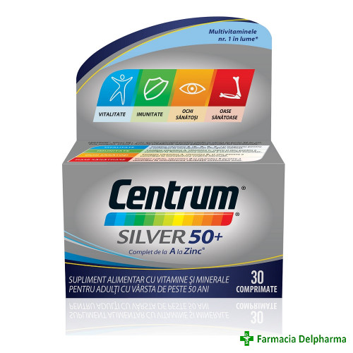 Centrum Silver 50+ de la A la Zinc x 30 compr., GSK