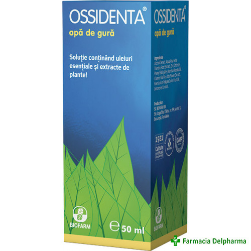 Apa de gura Ossidenta x 50 ml, Biofarm