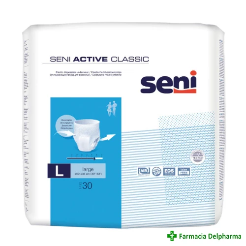 Chilot absorbant elastic Seni Active Classic Large x 30 buc., Seni