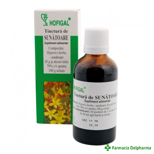 Tinctura de Sunatoare x 50 ml, Hofigal