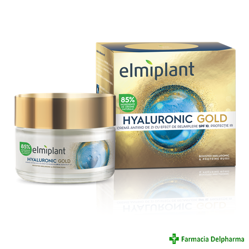 Crema antirid de zi Hyaluronic Gold x 50 ml, Elmiplant