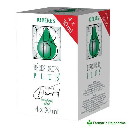 Beres drops picaturi 4 flacoane x 30 ml, Beres Pharmaceuticals