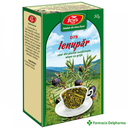 Ceai Ienupar fructe D78 x 50g, Fares