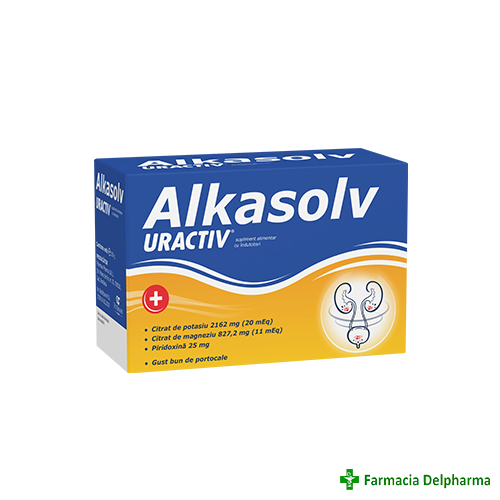 Uractiv Alkasolv gust portocale x 30 plicuri, Terapia