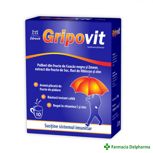 Gripovit x 10 plicuri, Zdrovit