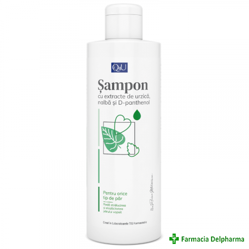 Sampon cu Urzica + Nalba + D-Panthenol Q4U x 250 ml, Tis Farmaceutic