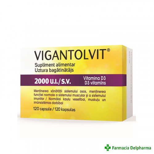Vigantolvit Vitamina D3 2000 UI x 120 caps., Catalent