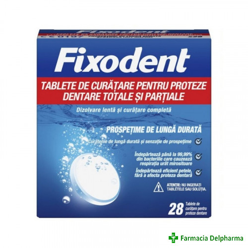 Tablete de curatare Fixodent x 28 buc., Procter & Gamble