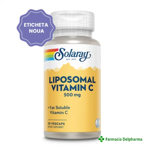 Vitamina C Liposomala 500 mg Solaray x 30 caps., Secom
