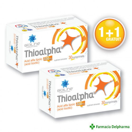 Thioalpha 600 mg x 30 compr. 1+1 gratis, Helcor