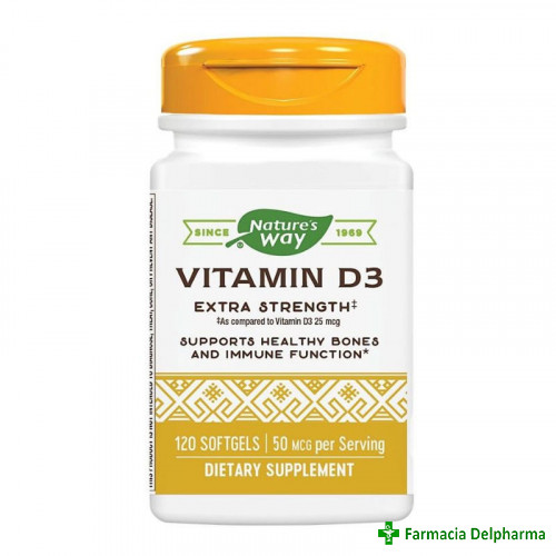 Vitamina D3 2000UI Nature's Way x 120 caps. moi, Secom