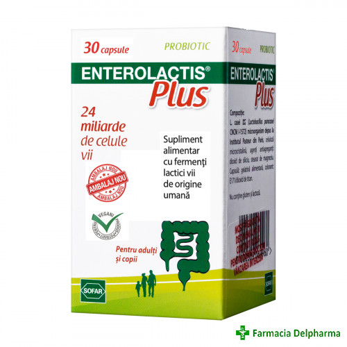 Enterolactis plus x 30 caps.