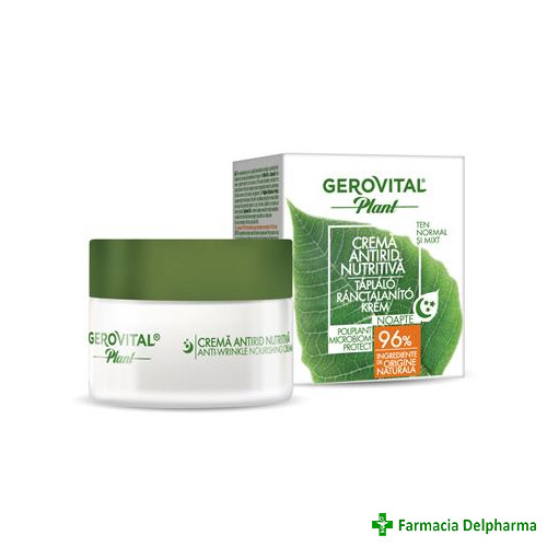 Crema Antirid Nutritiva Gerovital Plant x 50 ml 188, Farmec