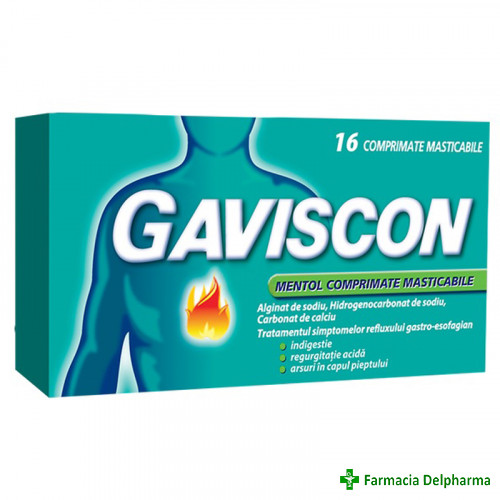Gaviscon Mentol x 16 compr. mast., Reckitt