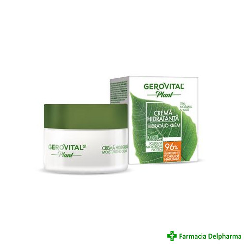 Crema hidratanta Gerovital Plant x 50 ml 186, Farmec